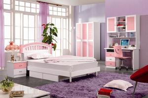 Set di <span class=keywords><strong>Mobili</strong></span> per Camera da Letto per Bambini Principessa <span class=keywords><strong>Rosa</strong></span> Ecologico e Salutare 4 Pezzi - Product Image 2