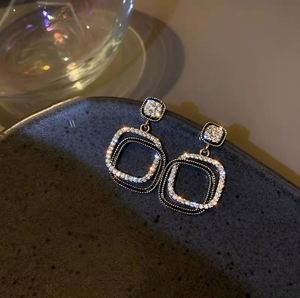 Square Folded Geometry Rhinestone Pendant <b>Earrings</b> for Women Cute <b>Earrings</b> Fashion Jewelry Women <b>Earrings</b> - Product Image 4