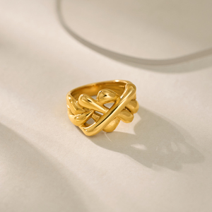 विंटेज ग्रीक पौराणिक पौराणिक कथाओं अद्भुत अनियमित रिंग डेज़न सर्दियों के नए गर्म सोने की प्रवृत्ति 18k pvd सोने की प्लेटेड स्टेनलेस स्टील महिला गहने - Product Image 2