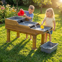 Station de jeu en bois pour enfants : cuisine extérieure Montessori pour l'exploration de la terre, du sable et de l'eau – Centre d'apprentissage de la nature pour maternelle, préscolaire et garderie