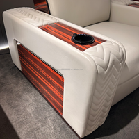 Canapé VIP moderne de luxe pour home cinéma, meubles en bois avec éclairage de réfrigération pour salle de théâtre, école ou villa