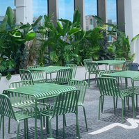 Chaises et tables de style industriel pour espaces de loisirs extérieurs, aménagement créatif pour salons de thé, cafés, cours et balcons en fer forgé