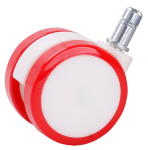 Roulettes de meubles de 2,5 pouces (10*22 mm) en nylon durable, finition couleur personnalisée OEM, pour chaise de bureau, revêtement en PVC - Product Image 1