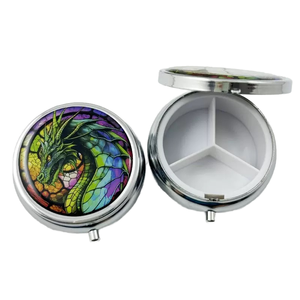 New Arrival y học Organizer xách tay <span class=keywords><strong>Pill</strong></span> hộp trang điểm lưu trữ <span class=keywords><strong>container</strong></span> gấp <span class=keywords><strong>Pill</strong></span> trường hợp kim loại <span class=keywords><strong>Pill</strong></span> Cutter với gương - Product Image 6