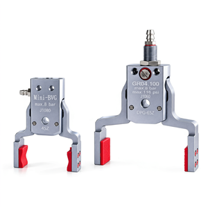 Pince pneumatique Mini-DRG/DVG/BPG en aluminium, mâchoires étroites de 14,5 mm, non magnétique, pour robot de moulage par injection - Product Image 1