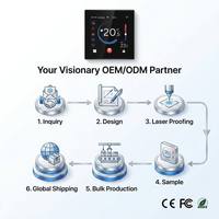 Termostato inteligente con pantalla táctil, controlador de temperatura WiFi programable digital, pantalla a color con comando de voz, 16A para el hogar