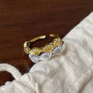 Anillo de Plata de Ley S925 con Incrustaciones Tridimensionales, Anillo Abierto Versátil, Estilo Dulce y Moderno - Product Image 1