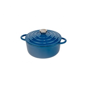 Casserole en fonte émaillée rouge de 20-22 cm <span class=keywords><strong>avec</strong></span> <span class=keywords><strong>couvercle</strong></span> pour la cuisine et la préparation de ragoûts - Product Image 6