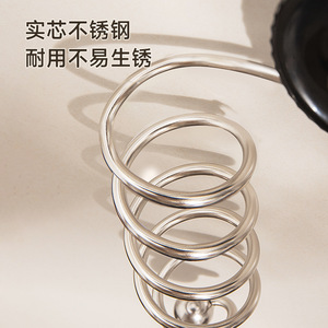 Electric <b>Toothbrush</b> <b>Holder</b> Suction Cup Stainless Steel Spiral Rack No Drill Bathroom Storage Dual Independent Rack - Product Image 2