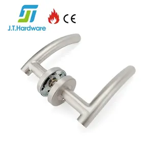 CE EN 1906 Luxury European Style 304 Stainless Steel Arched T-bar Square Rosette Door Lever Handle