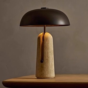 Travertine Mushroom <b>Table</b> <b>Lamp</b> E27 Led Eye Caring For Living Room Bedroom <b>Study</b> - Product Image 1