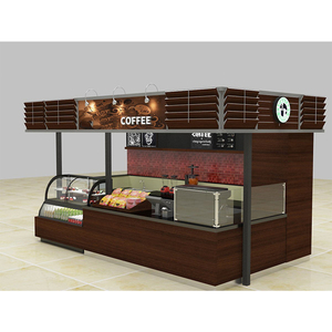 Mostrador de Exhibición para Quiosco de Cafetería en Centro Comercial Moderno, Personalizado, Ecológico, Duradero, con Iluminación LED, Diseño para Cafetería Minorista - Product Image 3