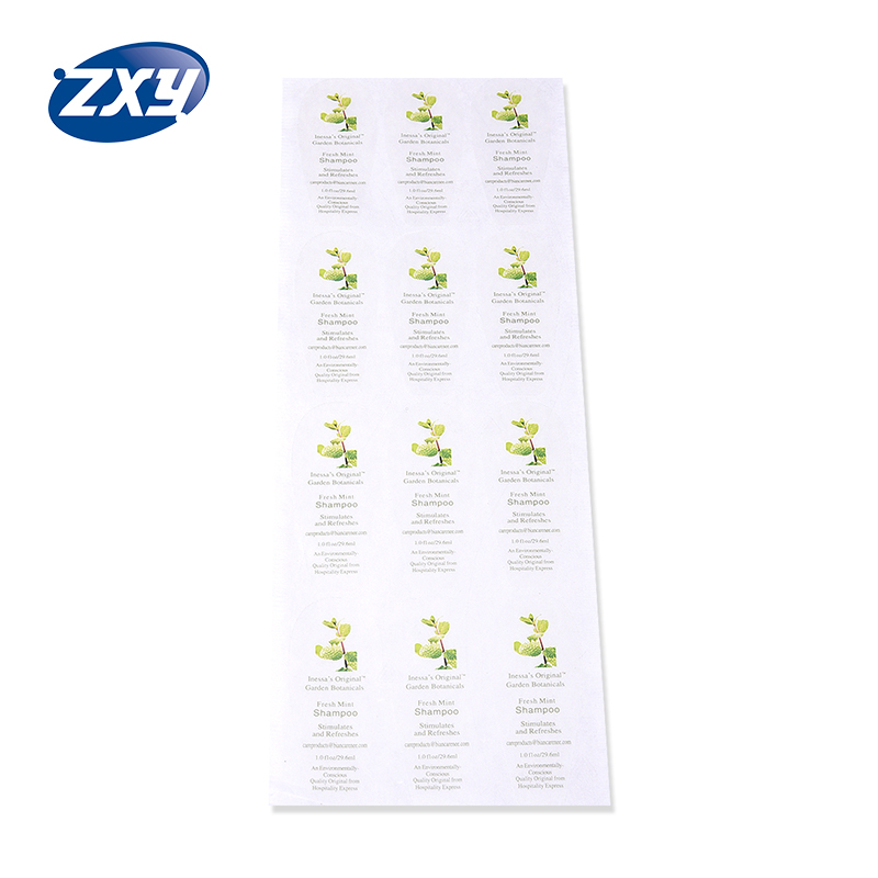 Custom shampoo adhesive label sticker for packaging