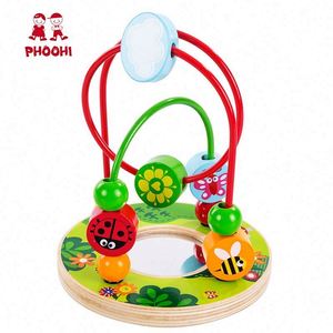 Miroir de jardin jouet éducatif pour bébé labyrinthe de perles en bois pour les tout-petits 1 + - Product Image 1