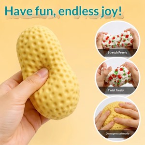 JCSL Fidget Collection TPR Peanut Pop Squishy Knijp-speeltje Getextureerd Zintuiglijk DIY Party Gebruik Hobby Verzamelaar Nieuwigheid Decoratie - Product Image 5