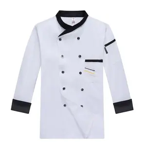 Hotel Restaurante Panadería cocina Transpirable de manga corta y manga larga ropa de trabajo uniforme de chef