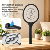 Piège à insectes écologique, raquette électrique anti-moustiques, raquette à mouches rechargeable haute tension pour la maison