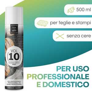 Via And Arti Vol 10 Spray Antiaderente 500 Ml Uso Professionale - Product Image 3