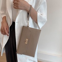 Sac à main carré décontracté en PU motif alligator, style européen tendance pour femme, collection automne-hiver 2026, vente en gros