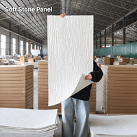 Panneaux de pierre artificielle en travertin pliables, revêtement mural souple pour intérieur, utilisation extérieure, argile modifiée 3D, carrelage imitation moderne