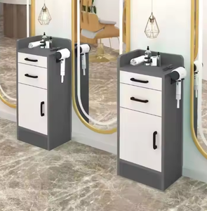 Daisy chuyên nghiệp 2024 trắng cán Thợ Cắt Tóc Spa mặt kim loại tóc Salon Beauty salon làm tóc xe đẩy - Product Image 5