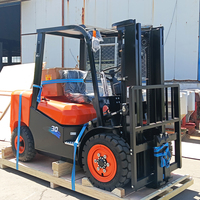Nouveau chariot élévateur diesel 2 tonnes 3 tonnes, mât triplex à deux étages, levage complet pour entrepôt et centre de distribution CE ISO