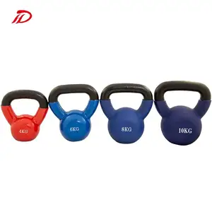 Iron Bull Caoutchouc Rubber Neoprene Coated Kettlebell Weights Solid Cast Iron Kettlebell