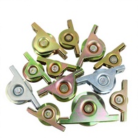 Poulie en acier robuste à gorge Y/V/U, design moderne, roue de portail coulissant galvanisée, roulement de support, épaisseur 4 mm, garantie 1 an