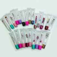 Tubos de Brillo Labial Vacíos de 6 ml, Transparentes, Redondos, Rosas y Blancos, con Aplicador Grande