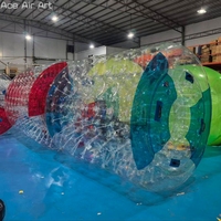 Boule d'eau gonflable transparente et colorée Zorb pour parc aquatique, jeu d'amusement pour enfants