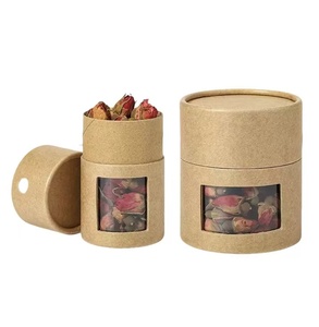 Tea Coffee Safe Visual <b>Window</b> Food Cylindrical Paper Can, Moisture-Proof Child-Resistant Buckle Paper Tube - Product Image 3