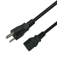 SIPU Us prise mâle 3 broches vers femelle C13 220v câble d'alimentation Usa adaptateur d'alimentation à 3 broches cordon d'alimentation ca