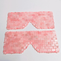 DIY Gems Natural Jade Eye Mask Cooling Sleep 100% All Rose Quartz En stock
