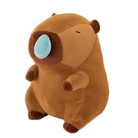 Peluche géante de capybara Ditucu avec sac à dos tortue, grande peluche de capybara douce et épaisse, jouet en peluche surdimensionné pour cadeau