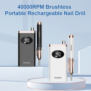 Máquina de manicura HOWYEA, 40000 RPM, inalámbrica, portátil, eléctrica, <span class=keywords><strong>para</strong></span> <span class=keywords><strong>uñas</strong></span> acrílicas y de gel. - Product Image 1
