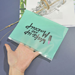 Vêtements Ziplock Sacs En Gros Impression Personnalisée <span class=keywords><strong>Sac</strong></span> À Fermeture Éclair avec logo pour Vêtements Givré Curseur Eva Blanc Zipper Vêtements Sacs - Product Image 3