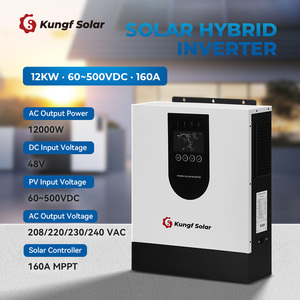 โรงงานผลิต KUNGF จำหน่ายแผงโซลาร์เซลล์ไฮบริดแบบ Pure Sine Wave ขนาด 12 กิโลวัตต์ 48 โวลต์ ประสิทธิภาพสูง พร้อมการรับประกัน 2 ปี - Product Image 1
