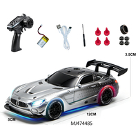 Modèle de voiture de drift proportionnelle 1:43, carrosserie en plastique, simulation, voiture télécommandée 2.4G avec lumières LED