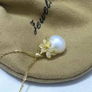 ตัวจับจี้เงินแท้ S925 รุ่น 3973DIY สำหรับใส่ลูกปัดกลมขนาด 10-13 มม. อุปกรณ์ทำสร้อยไข่มุก DIY ตัวจับจี้หยก - Product Image 2