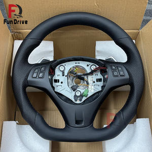 Volant en <span class=keywords><strong>cuir</strong></span> personnalisé avec palettes de changement de vitesse pour BMW Série E X3 E83 E30 Z4 E85 E55 Série 1 E87 335i E92 Z4 E89 E93 - Product Image 1