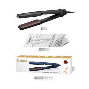 Plancha de Pelo de Cerámica <span class=keywords><strong>Kemei</strong></span> KM-332 con Pantalla Digital LED de Temperatura, Ajustable en Múltiples Niveles, con Iones Negativos - Product Image 4