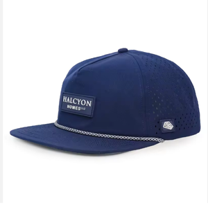 Casquette de golf vintage premium 5 panneaux Vecacap découpée au laser, perforée, respirante, imperméable, avec visière en corde, unisexe - Product Image 5