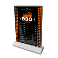 Panneau rechargeable de menu de restaurant de Tableau de caisson lumineux de publicité de bureau d'intense luminosité avec Bttery