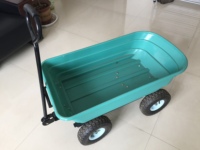 Chariot de jardin pliable YICHUN 600LBS avec plateforme en polyéthylène, pneus anti-crevaison de 10 pouces, chariot à roues robuste avec système de déverrouillage rapide
