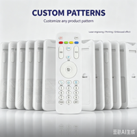 Télécommande en plastique anti-choc à code fixe TY-32B 433 MHz avec 4 boutons et portée de 20 m pour TV