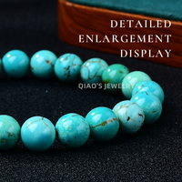 Bracelet authentique en turquoise verte et calcédoine, véritable pierre verte, pour femme, bijou en cristal de guérison, cadeau d'anniversaire