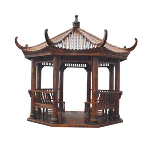 Pabellón de madera para jardín, gazebo impermeable, estructura de madera para patio, para relajación y observación. - Product Image 4