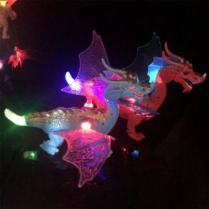 Dragón musical eléctrico con cuerda, juguete de plástico iluminado para niños de 2 a 4 años, juguete educativo unisex - Product Image 2