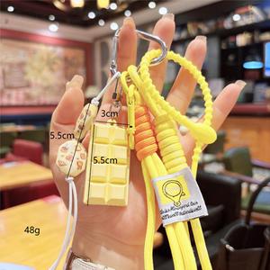 <span class=keywords><strong>Miu</strong></span> ชุดถุงช็อคโกแลตพวงกุญแจขนมปังน้ำอัลคาไลเครื่องประดับสายถักสำหรับโทรศัพท์มือถือ - Product Image 6