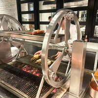Barbecue moderne en acier inoxydable à charbon de bois, direct usine, pour fêtes en plein air et jardins, barbecue à charbon de bois pivotant, barbecue commercial Coven